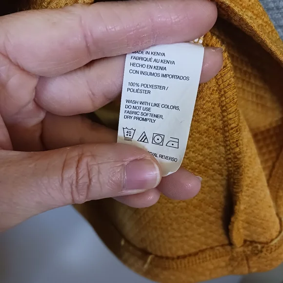 G.H. Bass & Co Yellow/Grey Textured Quarter Zip Men's - Picture 5 of 6